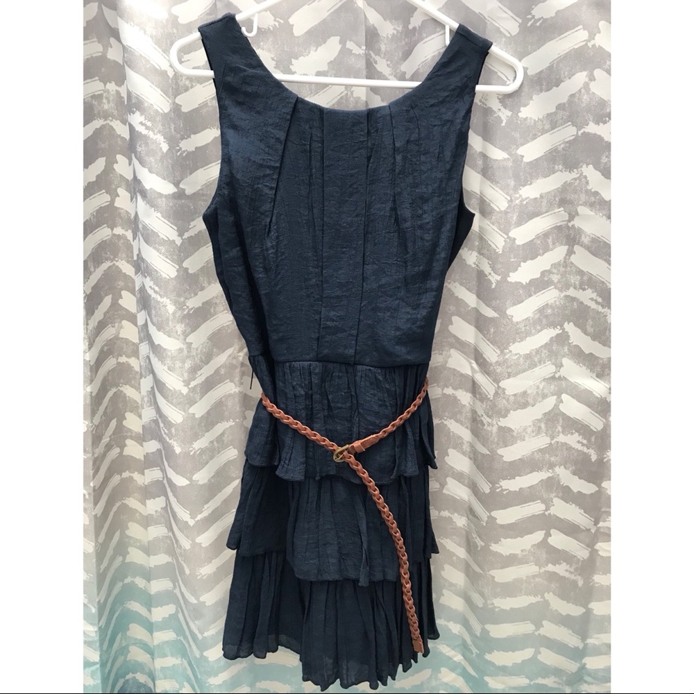 Blue dress with layered bottom